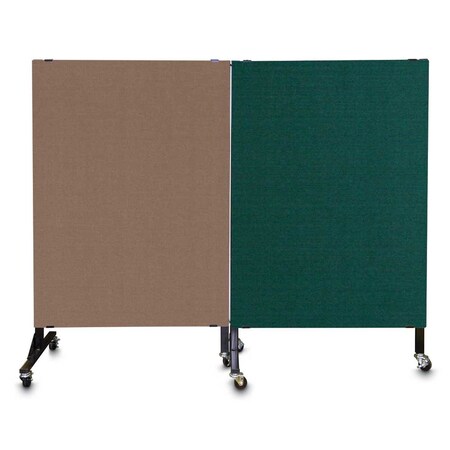 United Visual Products Enclosed Corkboard, 1 Door, 72"x48", 4" Fra UV3426-WHITE-MEDGRY